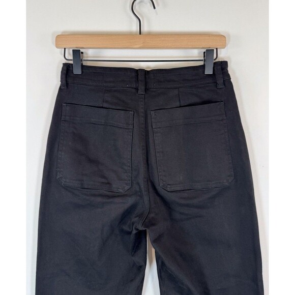 Everlane Womens Pants Black Chino Mid Rise Cropped Straight Short Stretch Size 2 - Picture 9 of 11